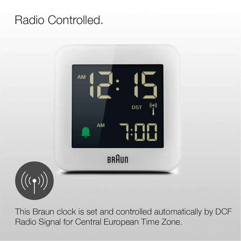 Braun Digital Radio Alarm Clock Central European Time Zone (CET)