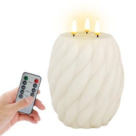 DEVSYWAX Flameless Pillar Candle