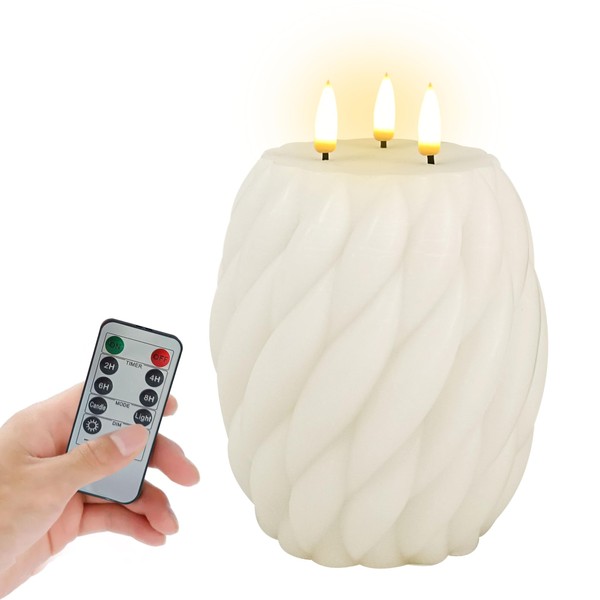 DEVSYWAX Flameless Pillar Candle
