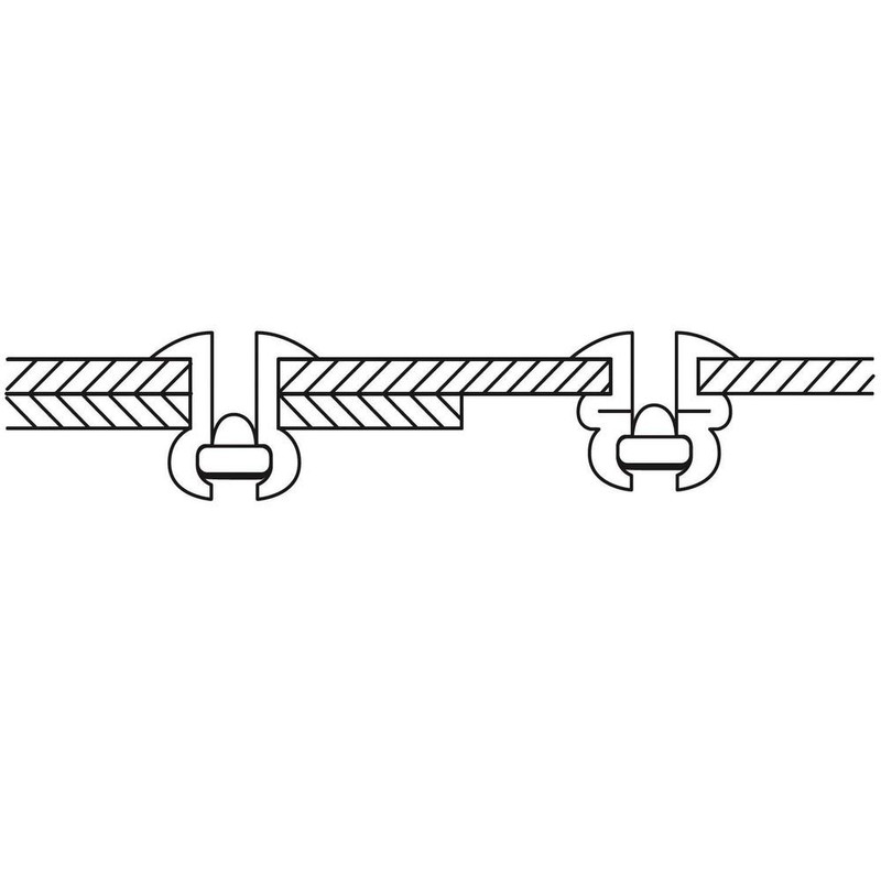 Lobtex AP54MP AP Rivets, Eco Pack, Aluminum/Aluminum, 5-4 (Pack of