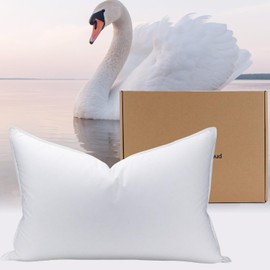 PlushHavenCloud White Goose Down Pillow Luxury Hotel Bed Pillow with 100% Natural 900+ Fill Power, Natural Goose Feather Pillow for Sleeping, 700 Thread Count Cotton Shell, King Size- Medium, 1 Pack
