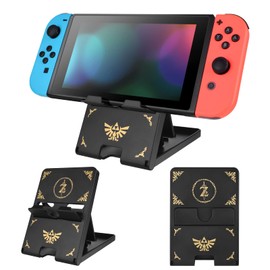DLseego Stand Compatible with Switch/Switch OLED/Switch Lite, Foldable Adjustable Non-Slip Playstand for Switch Console, Black