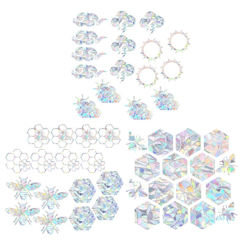 16Pcs Rainbow Suncatcher Window Clings Anti Collision Window Stickers Decals