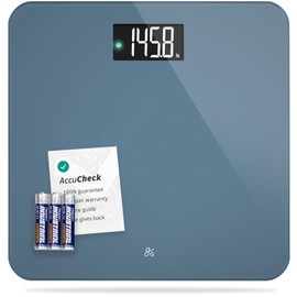 Greater Goods Greater Goods Digital AccuCheck Bathroom Scale for Body Weight, Capacity up to 400 lbs, Batteries Included, Stone Blue