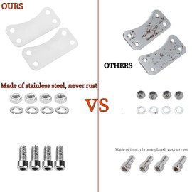 VPZMT 21" Front Wheel Fender Risers Brackets/Lift Brackets Adapter Set for 2014-2024 Harley Touring Electra Glide Road Glide Road King Street Glide Models (21" Wheel Fender Risers Brackets-Sliver)