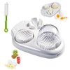 Hoclauho Egg Slicer 3 in 1 Stainless Steel for Precise