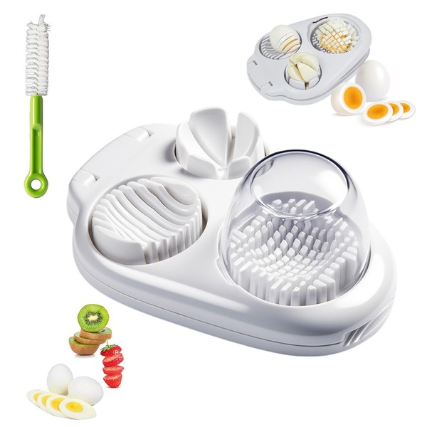 Hoclauho Egg Slicer 3 in 1 Stainless Steel for Precise