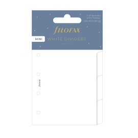 Mini Blank Dividers 6 Tabs White