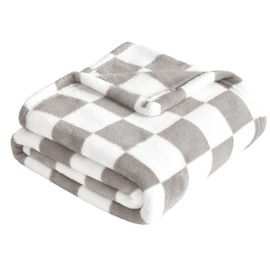 Yurhap Manta de bebé a cuadros de forro polar, mantas de bebé de forro polar neutras para niños y niñas, súper suaves, cálidas y ligeras, para recién nacidos, bebés, regalos para cuna, cochecito