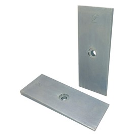 2" Wide Steel 2 Degree Shims Wedge for Pinion Angle or Caster - Set of 2, Zinc Plated (2° Degree)