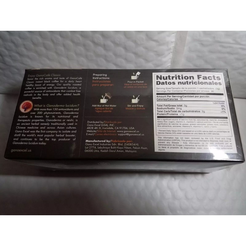 GANOCAFE CLASSIC WITH GANODERMA EXTRACT 30 SACHETS 06/2025 NEW