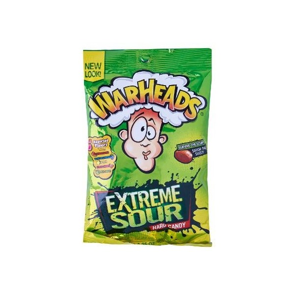 Warheads Extremely Sour Candy: 92g (3.25oz) Bag
