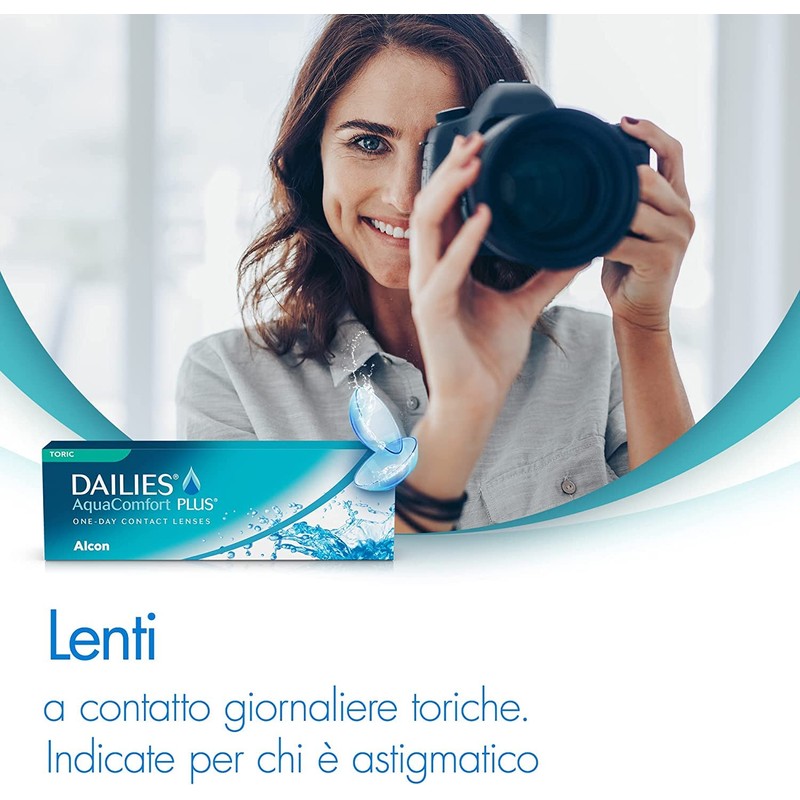 Dailies AquaComfort Plus Toric Lenti a Contatto Giornaliere, 30 Lenti,