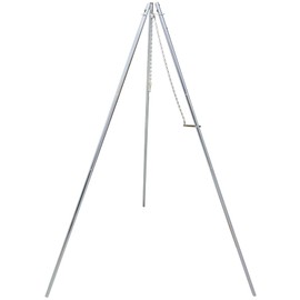Mann Lake Foldable Stainless Steel Tripod Hanging Pot Stand, Camping Tripod