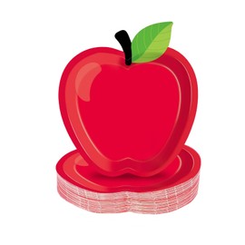 20 Pcs Back to School Paper Plates Fruit Shape Dessert Plates Disposable Tableware for Birthday Back to School Party Supplies