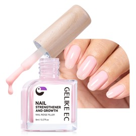 Gelike ec Nail Strengthener and Growth Nail Ridge Filler (Pink)