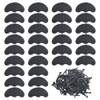 TOVOT 30PCS Heel Plates Black Heel Taps Rubber Tips Sole