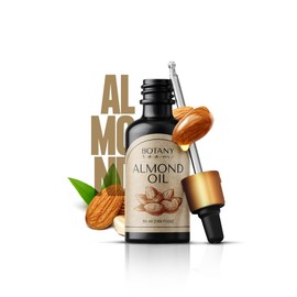 BotanyRoom® Almond Oil (50 ml) | Free from Colours and Preservatives | Face and Body | Massage | Hair Care and Scalp | Base Oil Under Makeup | Anti Ageing | Almond Oil Cold-Pressed