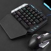 Single Hand Mechanical Gaming Keyboard with LED Light USB 38