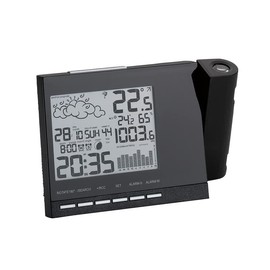 Mebus Wireless Weather Station with Projection and Weather Forecast Black