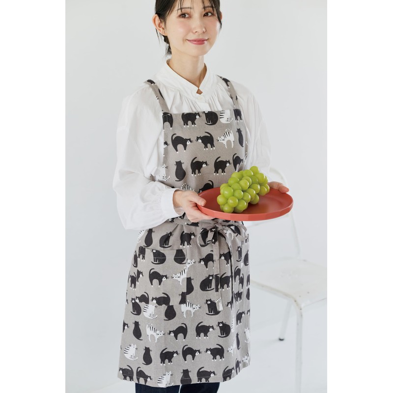 REP Oreo Gray Apron, Size: Approx. 28.7 x 33.1 inches