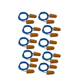 ATERET New 10 Pairs Palmer Safety Earplugs 32db Noise Cancelling Soft Disposable Corded