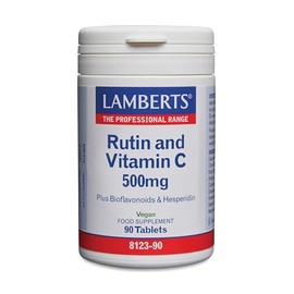 Lamberts Rutin & Vitamin C 500mg Tablets – with Bioflavonoids and Hesperidin – 90 Vegan Tablets