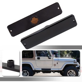 Tonsya Smoked Lens Black housing kit Compatible With 1987-1995 Jeep Wrangler YJ Assembly Replacement OEM Front Bumper Passenger Side Marker housing
