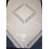 Tablecloth 130 x 130 cm in White with Hemstitch Crochet