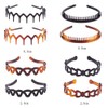 Set of 8 Unisex Hard Plastic Sharks Tooth Headband Hair
