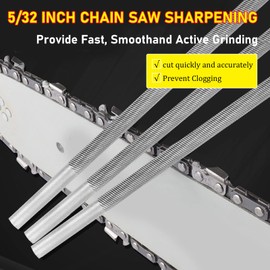 5/32 Inch Chainsaw File Round File, 12 Sticks 4 mm Professional Circular Saw Chainsaw Sharpening File Woodworking Chainsaw File for Chainsaw Chain Saw Files Sharpening Tools