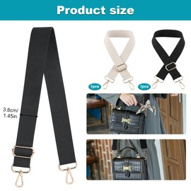 Replacement Shoulder Strap, 2 PCS Wide Shoulder Strap with Carabiner, Bag Straps with Carabiner Replacement Shoulder Bag Strap Bag Strap Belt for Women Men(135cmx3.8cm）