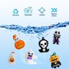 24Pcs Halloween Mini Figurines-Spooky Cute Ghost Pumpkin Skeleton Witch Bat