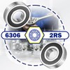 Ball Bearing 6306 2RS for the Engine with Size 30