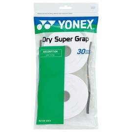YONEX Dry Super GRAP Overgrip, White (30 Grips)