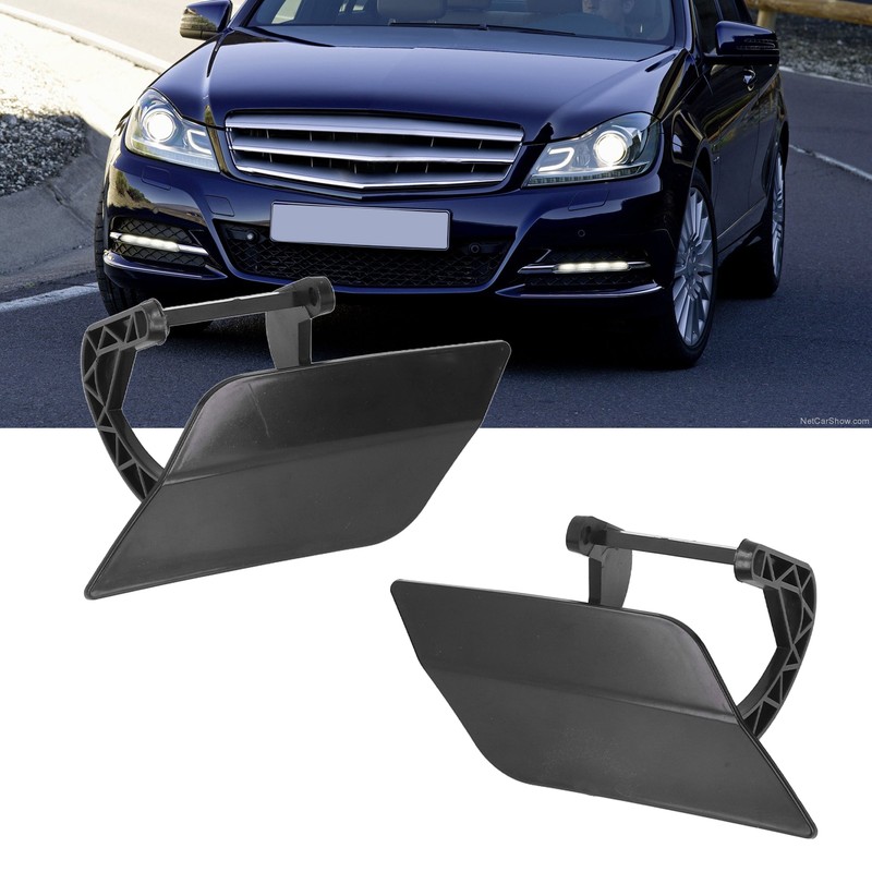 1 Pair Left Right Bumper Headlight Washer Nozzle Cover Bumper
