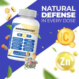 15 En 1 Cápsulas  Cúrcuma, Jengibre, Vitamina C Y Zinc                                                                                                