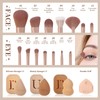 DUcare Makeup Brushes 14Pcs Coffee Series Makeup Brush set with