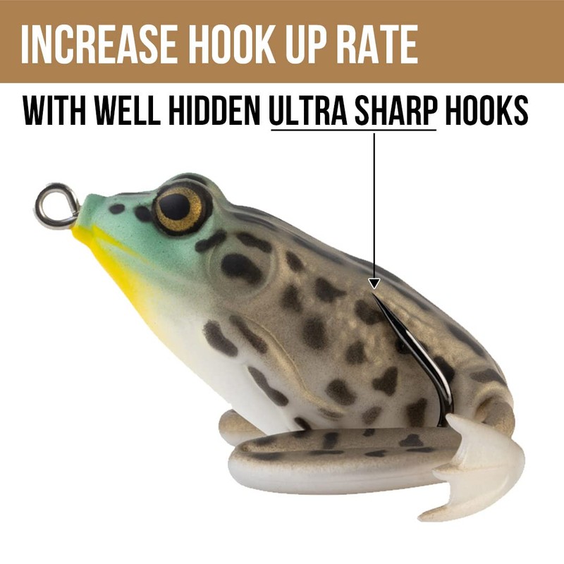Lunkerhunt Lunker Frog Fish Bait, Rocky Toad – Fishing Lure