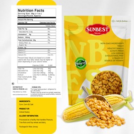 Sunbest Natural Roasted Corn – 3 lb Bulk Bag (48 oz) – Toasted, Salted & Crunchy – All-Natural, No Artificial Flavors – Perfect for Guilt-Free, On-the-Go Snacking