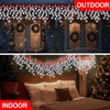 Retisee 65ft Red White Solar Wedding Icicle Light for Outdoor