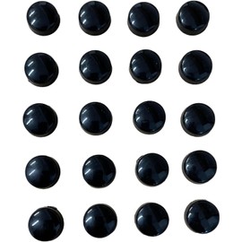 20 x Screw Cover Caps for No 10-12 Gauge Screws, Firm Clip-On Type (Black)