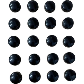 20 x Screw Cover Caps for No 10-12 Gauge Screws, Firm Clip-On Type (Black)
