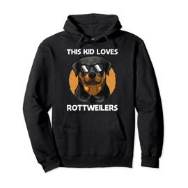 Cool Rottweiler Art For Kids Boys Pet Dog Rottweiler Lover Pullover Hoodie