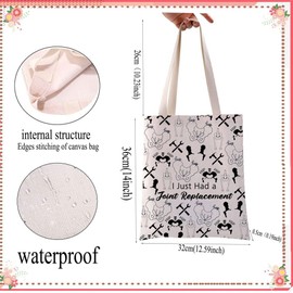PXTIDY Hip Replacement Gifts Hip Replacement Hip Recovery Tote Bag New Joint Hip Surgery Gifts Hip Prosthesis Gift