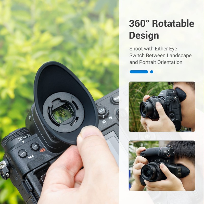 JJC Camera Eyecup Eyepiece for NIKON Z9 Viewfinder, 360° Rotatable