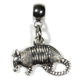 Dave The Bunny Armadillo Charm - Armadillo Items : Premium Stainless Steel Connector with Metal Alloy Charm, Ideal Armadillo Gifts - Intricately Designed Armadillo Figurine, Alloy Steel, No Gemstone