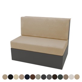 GOWT RV Dinette Booth Cushion Covers Camper Seat Cushion Slipcovers Velvet Stretch Set of 1/2, RV Booth Seat Covers Loveseat Couch Cover Anti-Slip RV Camper Car Bench Coverseat-Yellow||Set of 1