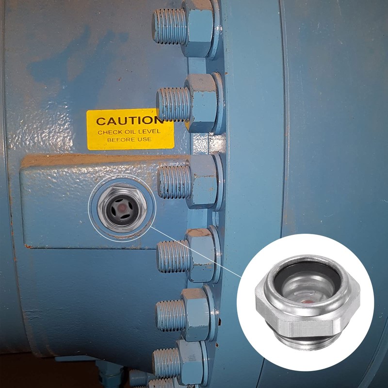 sourcing map Air Compressor Oil Level Indicator Sight Glass 3/8