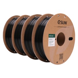 eSUN PLA Filament 1.75mm, High Toughness 3D Printer Filament Upgraded PLA Filament, Dimensional Accuracy +/- 0.03mm, 1KG per Spool, 4 Spools 3D Printing Filament for 3D Printers, Black